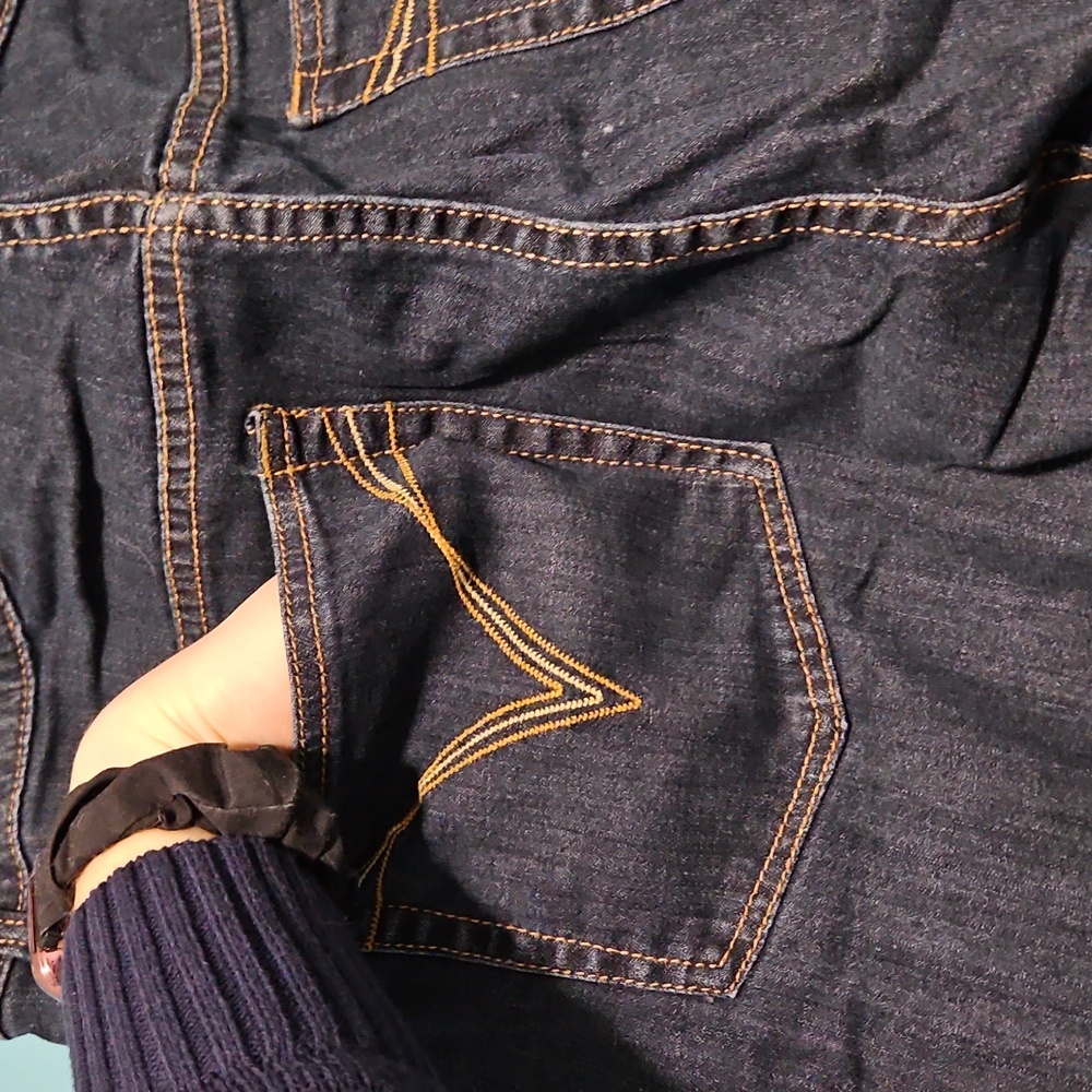 Venezia dark wash straight leg denim mom jeans, sx 22 short - Picture 7 of 9